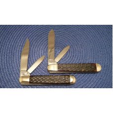 Winchester Trademark USA 1988 Bone 2905 & 2907 Wild Bill & Buffalo Bill Jack Knife Set - NIB Winchester Trademark USA 1988 Bone 2905 & 2907 Wild Bill & Buffalo Bill Jack Knife Set - NIB