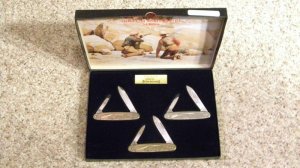 Winchester Trademark USA 1994 Model 94 100 Year Anniversary 3 Knife Set - NIB
