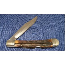Winchester Trademark USA 1989 Stag W 15 1950 Banana Lockback Knife - NIB Winchester Trademark USA 1989 Stag W 15 1950 Banana Lockback Knife - NIB