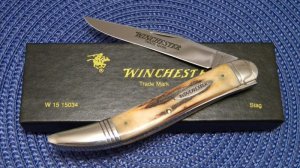 Winchester Trademark USA 1998 Stag W 15 15034 Toothpick Knife - NIB