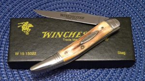 Winchester Trademark USA 1998 Stag W 15 15022 Toothpick Knife - NIB