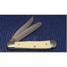 Schrade + USA 296Y Limited Edition Scrimshawed Delrin Trapper Knife - NIB Schrade + USA 296Y Limited Edition Scrimshawed Delrin Trapper Knife - NIB