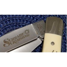 Schrade + USA 296Y Limited Edition Scrimshawed Delrin Trapper Knife - NIB Schrade + USA 296Y Limited Edition Scrimshawed Delrin Trapper Knife - NIB