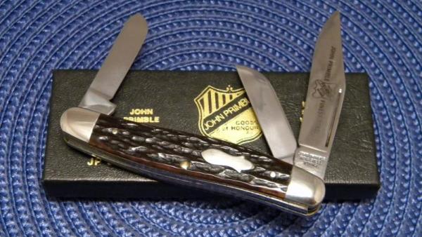 John Primble India Steel Works 1988 Bone 5330 Stockman Knife - NIB John Primble India Steel Works 1988 Bone 5330 Stockman Knife - NIB