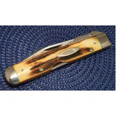 Case XX Stainless USA 3 Dot (1977) Stag 5111 1/2 Blue Scroll Knife Case XX Stainless USA 3 Dot (1977) Stag 5111 1/2 Blue Scroll Knife
