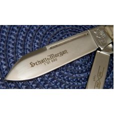 Schatt & Morgan Titusville PA. 2001 Bone 042240 Gunstock Knife - NIB Schatt & Morgan Titusville PA. 2001 Bone 042240 Gunstock Knife - NIB