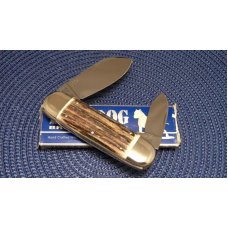 Bulldog Brand Solingen Germany 1995 Stag Elephant Toe Knife Bulldog Brand Solingen Germany 1995 Stag Elephant Toe Knife
