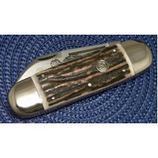 Bulldog Brand Solingen Germany 1995 Stag Elephant Toe Knife Bulldog Brand Solingen Germany 1995 Stag Elephant Toe Knife