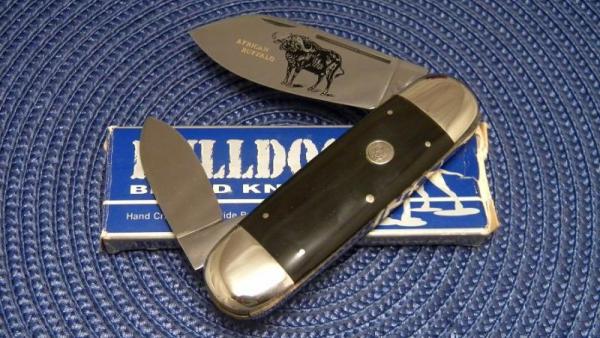 Bulldog Brand Solingen Germany 1995 Buffalo Horn Elephant Toe Knife Bulldog Brand Solingen Germany 1995 Buffalo Horn Elephant Toe Knife