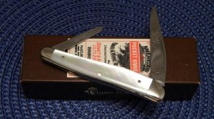 Schatt & Morgan Titusville PA. Pearl 052146 2 Blade Half Whittler Knife - NIB