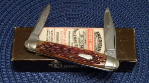Schatt & Morgan Titusville PA. 1991 Bone 042103 Serpentine Knife - NIB