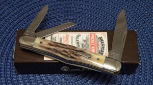 Schatt & Morgan Titusville PA. 2000 Stag 033176 1 of 25 Whittler Knife - NIB