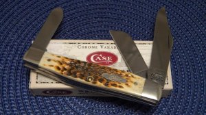 Case XX USA 2001 Amber Bone 6375 CV Chrome Vanadium Big Stockman Knife - NIB