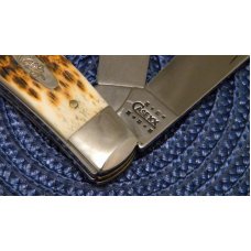 Case XX USA 2001 Amber Bone 6375 CV Chrome Vanadium Big Stockman Knife - NIB Case XX USA 2001 Amber Bone 6375 CV Chrome Vanadium Big Stockman Knife - NIB