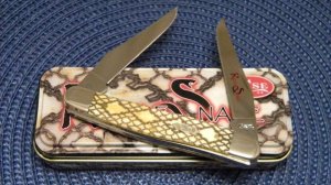 Case XX USA 2008 Rattle Snake Bone SS Muskrat Knife - NIB