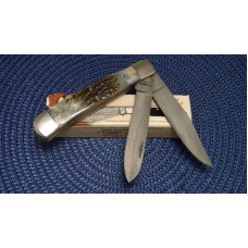 Parker Edwards Jacksonville Alabama USA Bone 690D Damascus Trapper Knife - NIB