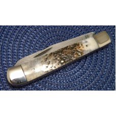 Parker Edwards Jacksonville Alabama USA Bone 690D Damascus Trapper Knife - NIB