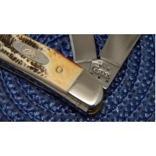 Case XX USA 2004 Bone/Stag 6.53087 SS Stockman Knife - NIB Case XX USA 2004 Bone/Stag 6.53087 SS Stockman Knife - NIB