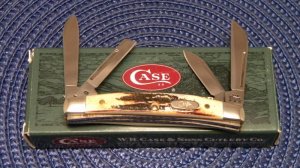 Case XX USA 2004 Bone/Stag 6.5468 SS Congress Knife - NIB