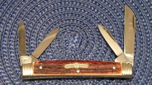 Boker Solingen Germany Tree Brand Red Stag 5455 Congress Knife c.1960's