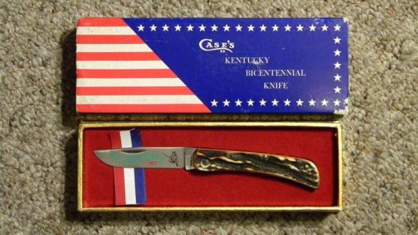 Case XX USA 1976 Stag 5137SS Kentucky Bicentennial Sodbuster Knife - NIB Case XX USA 1976 Stag 5137SS Kentucky Bicentennial Sodbuster Knife - NIB