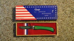 Case XX USA 1974 Green G137 Kentucky Bicentennial Sodbuster Knife - NIB