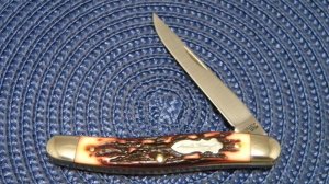 Schrade + USA 197UH Uncle Henry Staglon Cat Paw Linerlock Knife