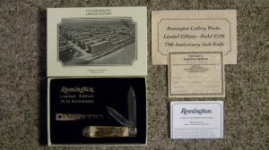 Remington UMC USA R106 Stag 75th Anniversary Jack Knife with Knife Opener - NIB