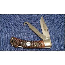 Remington UMC USA R3 Delrin Big Game Dual Lockback Knife & Pouch (1st Year Knife) - NIB