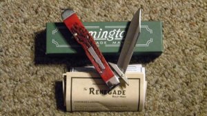 Remington UMC USA 2007 Bone R1373 Bullet The Renegade Swing Guard Lockback Knife - NIB