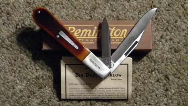 Remington UMC USA 2009 Bone RB1242 Bullet The Big Daddy Barlow Knife - NIB Remington UMC USA 2009 Bone RB1242 Bullet The Big Daddy Barlow Knife - NIB