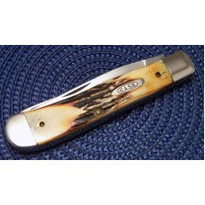 Case XX USA 6 Dot (1994) Stag 5254 D Damascus Trapper Knife