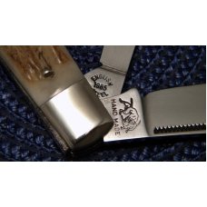 Bulldog Brand Solingen Germany 1985 Stag English Steel One Arm Razor Knife Bulldog Brand Solingen Germany 1985 Stag English Steel One Arm Razor Knife