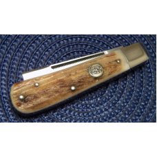 Bulldog Brand Solingen Germany 1985 Stag English Steel One Arm Razor Knife Bulldog Brand Solingen Germany 1985 Stag English Steel One Arm Razor Knife