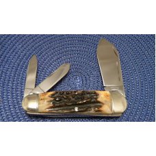 Tuna Valley Cutlery Co. India Burnt Stag Sleeveboard Sunfish Whittler - New Tuna Valley Cutlery Co. India Burnt Stag Sleeveboard Sunfish Whittler - New