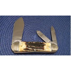Tuna Valley Cutlery Co. India Burnt Stag Sleeveboard Sunfish Whittler - New Tuna Valley Cutlery Co. India Burnt Stag Sleeveboard Sunfish Whittler - New