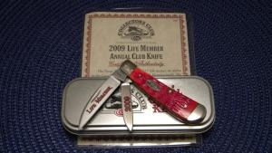 Case XX USA 2009 Rogers Bone T.B. 62117 SS Wharncliffe Sway Back Jack CCC Annual Club Knife - NIB