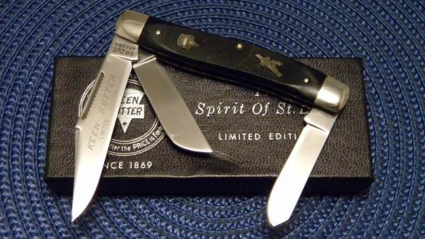 Schrade Walden Cut. K74 USA Keen Kutter Limited Edition The Spirit of St. Louis Stockman Knife - NIB Schrade Walden Cut. K74 USA Keen Kutter Limited Edition The Spirit of St. Louis Stockman Knife - NIB