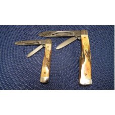 Case XX SS USA 1989 Stag 5215 & 5230 Gunstock Knife Set Case XX SS USA 1989 Stag 5215 & 5230 Gunstock Knife Set
