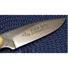 Parker Frost USA (Schrade Cutlery) Model 1978-13 Big Dog Scrimshawed Fixed Blade Sheath Knife - NIB