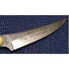 Parker Frost USA (Schrade) Model 1978-14 Deer Slayer Scrimshawed Fixed Blade Sheath Knife - NIB Parker Frost USA (Schrade) Model 1978-14 Deer Slayer Scrimshawed Fixed Blade Sheath Knife - NIB