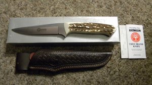 Boker Tree Brand Classic 503HH Stag Fixed Blade Sheath Knife - NIB
