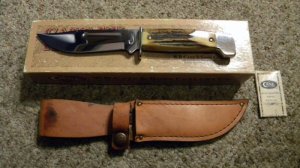 Case XX USA 1 Dot (1999) Stag 547-5 SS Fixed Blade Sheath Knife - NIB
