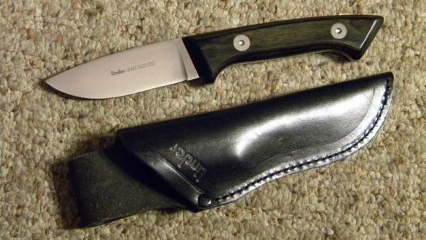 Linder 440 Solingen Germany Rostfrei Dark Wood Fixed Blade Sheath Knife Linder 440 Solingen Germany Rostfrei Dark Wood Fixed Blade Sheath Knife