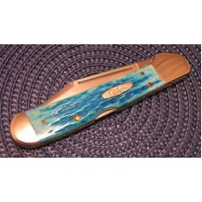 Case XX USA 2004 Caribbean Blue Bone 61549L SS Copperlock Knife - NIB Case XX USA 2004 Caribbean Blue Bone 61549L SS Copperlock Knife - NIB