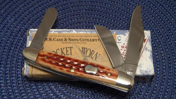Case XX USA 2010 Pocket Worn Caramel Bone 6347 SS Stockman Knife - NIB Case XX USA 2010 Pocket Worn Caramel Bone 6347 SS Stockman Knife - NIB