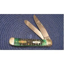 Case XX USA 2001 Green Bone 6254 SS John Deere Trapper Knife - NIB Case XX USA 2001 Green Bone 6254 SS John Deere Trapper Knife - NIB