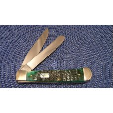 Case XX USA 2001 Green Bone 6254 SS John Deere Trapper Knife - NIB Case XX USA 2001 Green Bone 6254 SS John Deere Trapper Knife - NIB