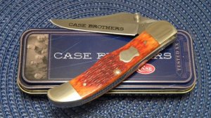 Case Bros. Cutlery Co. USA 2003 Chestnut Bone 61265LC SS Folding Hunter Lockback Knife in Box