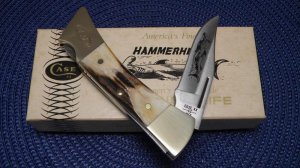 Case XX SS USA 9 Dot (1981) Stag P159L-SSP Hammerhead Lockback Knife - NIB